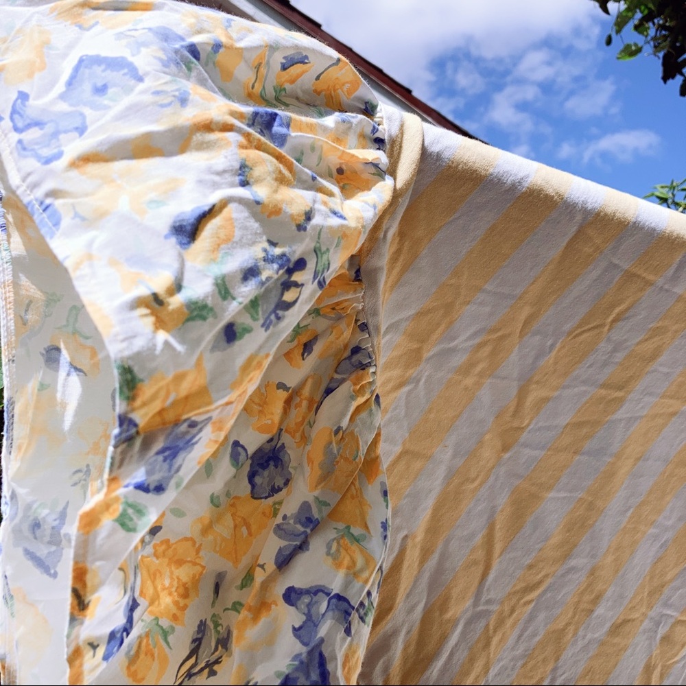 Vintage 100% Cotton Round Table Cloth 99” Circumference